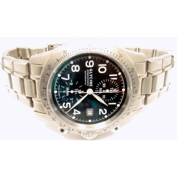 Glycine Stratoforte Automatic Stainless Steel Chronograph Watch, 46mm - Picture 1 of 7